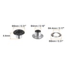 200 Sets Grommets Kit Metal Eyelets 0 16  Grommet Tool Black