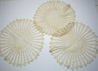 9 Antique   Vintage Doilies Crocheted  Embroidered  Lace