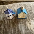 Vntg Lenox Birdhouse Thimbles Lot Of 12 Miniature Ceramic Figurines Bird House