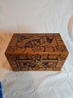 Hand Carved Chinese Solid Camphor Wood Chest- Tea Box Uniquely Carved Exquisite 