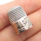 Simons Brothers 925 Sterling Silver 2-tone Antique Flower Sewing Thimble Size 8