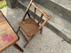 Antique Vintage Child Wood Table And Chair Set Likely 1930s-50s Toy Kitchen A