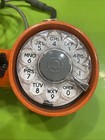 Vtg Orange Bell System Western Electric Lineman s Rotary Dial Phone Butt Set
