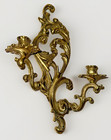 Art Nouveau Candelabra Wall Sconce Solid Cast Brass 2-arm 17 3 4  H   12  Wide