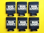 Bud Light Koozie Lot  6  New Navy Foam Beer Can   Bottle Cooler Coozie Neoprene