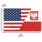 3  5 Ft Usa Poland Flag  Large 150d America Polish Outdoor Banner  Double Si