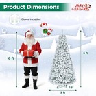 6 Ft Snow Flocked Artificial Christmas Tree W 600 Realistic Branch Tips   Stand