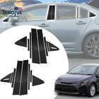 8pcs Glossy Black Exterior Door Window Pillar Posts Molding Cover Panel Trim Sti