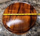 Vintage Set Of 10 Blair Hawaiian Koa Wood Plates  All Signed By Blair  12 