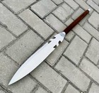 Hand Forged Leaf Spear Replica     Stainless Steel Collectible   Rosewood Handle
