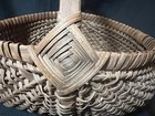 Old Vintage Country Farm Primitive Buttocks Egg Or Gathering Wood Splint Basket