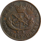 Bank Of Upper Canada 1852 1 2 Penny Token   05555 