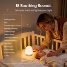 Jolywell Baby Night Light white Noise Sound Machine  8 Color Rgb Led  Kids usb C