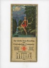 1924 Globe Iron Roofing Indian Heroine Advertising Calendar Lot 5 Cincinnati Oh