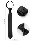 Black Boys Tie Pre-tied Adjustable Kids Necktie For Age 8-12 Wedding School G   