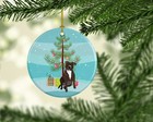 Pit Bull Brindle Christmas Tree Ceramic Ornament Wdk3109co1