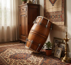 Tunable Indian Dholak Drum   Dark Wood Nut Bolt Hand Drum   Padded Bag Set New