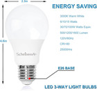 3-way Led Light Bulbs 30 70 100 Watt Equiv  A19 E26 Bulb  Warm White  2pk