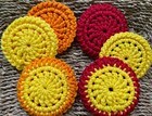 Set Of 3 Crochet Double Sided Dish Scrubby pot Scrubbers Your Choice Of Colors  
