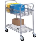 Safco Wire Mail Cart - 600 Lb Capacity - 4 X 4  Caster - Steel - 39  X 18 8  X