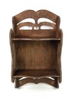 Antique Vintage Scroll Cut Fretwork 2 Tier Wood Wall Mount Curio Shelf