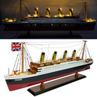 Titanic Painted Ship Model Wooden Handicraft Fully Assembled Home Decoration 23 