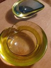 2 Piece Set - Murano Vintage Decorative Apple Candy Dish   Avocado Dish