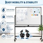 Garvee 48  Rolling White Magnetic Portable Whiteboard Stand W  Wheels Dry Erase