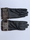 Womens Black Leather Driving Gloves