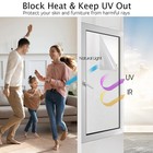Frosted Window Privacy Film Heat Control Uv Blocking  Static Cling Non-adhesi   
