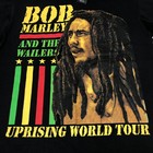 Vintage Y2k Bob Marley   The Wailers Uprising Tour Concert T-shirt Reggae Rasta