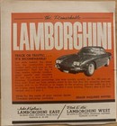 1960s-1970s Vintage Lamborghini Advertisements - Lot Of 2