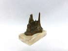 Vintage Paris France Brass   Marble Figurine Souvenir Paperweight - -  g1 