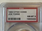 Joe Torre New York Yankees Baseball Hall Of Fame 1969 Citgo Coin Psa 8 Nm-mt