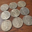 1922-1935 Peace Dollar Culls Mixed Dates Lot Of 5 Coins Free Shipping 