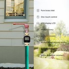 Water Flow Meter Brass Inlet Garden Hose Lcd Gallon Liter Consumption Meter