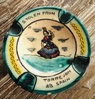 Vintage Kitschy Spain Torrejon Ab Souvenir Vintage Pottery Ash Tray Spain