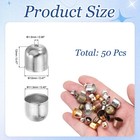 50pcs Tassel Leather Cords Buckle End Tip Cap For Pendant Silver  12x12mm 