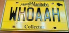 Manitoba Whoaah Personalized License Plate Pair Us Army Motivational Slang