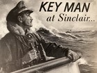 1950 Sinclair Motor Oil Print Ad Key Man Great Name Navy