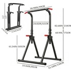Adjustable Height Power Tower  Foldable Pull Up Bar And Dip Station For Home
