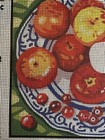 Printed Needlepoint Canvas 30x40  Cm Apples Canvas Only Rto