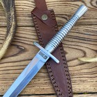 Vintage Ww2 Double-edged V42 Military Knife Stiletto Dagger Knife With Sheath