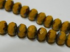 8mm Pumpkin Orange Fire Polished Faceted Czech Donut Beads - Czech Fire