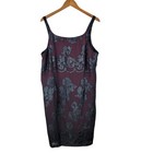 Vintage 90s Evening Party Dress Plus 18 18w Alt Red Black Lace Prom Grunge Goth
