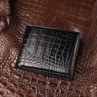 Black Crocodile Bifold Leather Wallet Credit Card Holder Rfid Blocking