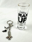 The Book Of Mormon The Musical- Keychain And Shot Glass  Man Up  Free Ship