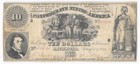 T-30 1861  10 Confederate Civil War Paper Money Pcgs Vf20 Sweet Potato Dinner