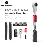 Rockbros 72-tooth Ratchet Wrench Bike Repair Tool Set Portable Aluminum Tool Kit