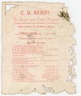1880s Victorian Die-cut Trade Card C  D  Kenny Tea Coffee Girls W  Rose Bord